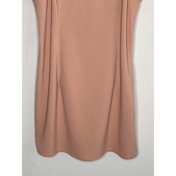 Self-Portrait Sleeveless Scoop Neck Mini Slip Dress Beige Women's Size US 8 - Picture 4 of 7